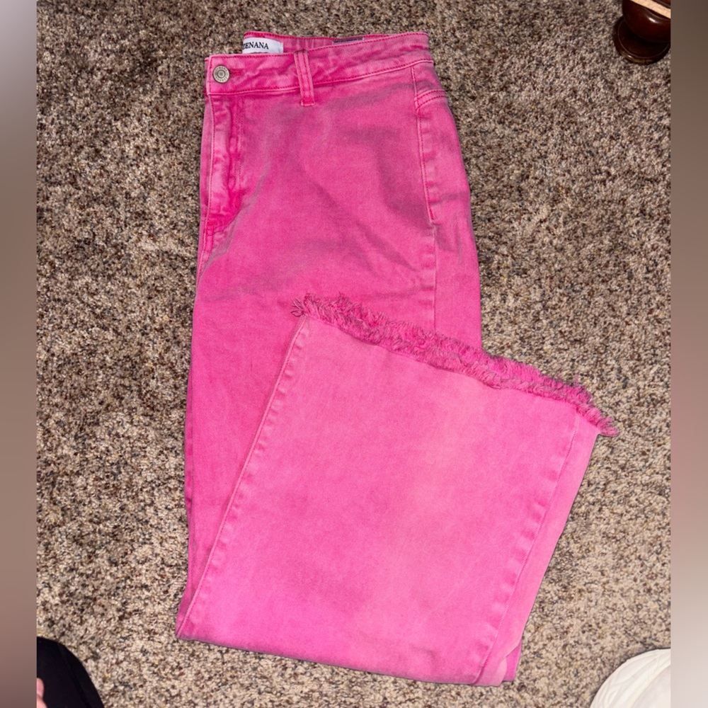 Zenana Outfitters Pink Ankle & Cropped Jeans